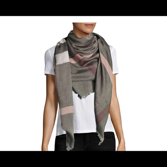 Burberry mega check plaid square scarf Clearance